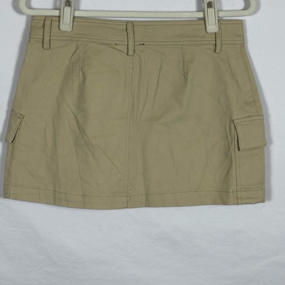 Anthropologie Lea & Viola Khaki Mini Skirt-M - Picture 3 of 6